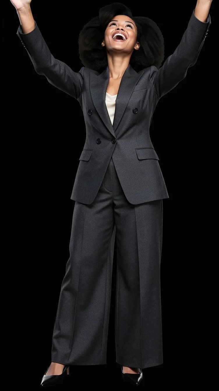 An example made from the PublicSelf demo avatar: Celebration, arms up