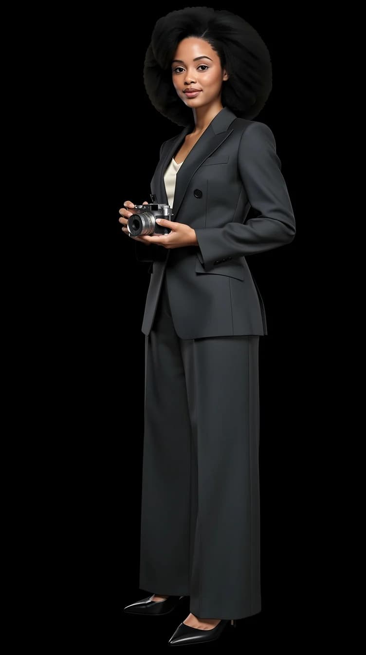 An example made from the PublicSelf demo avatar: Camera in hand