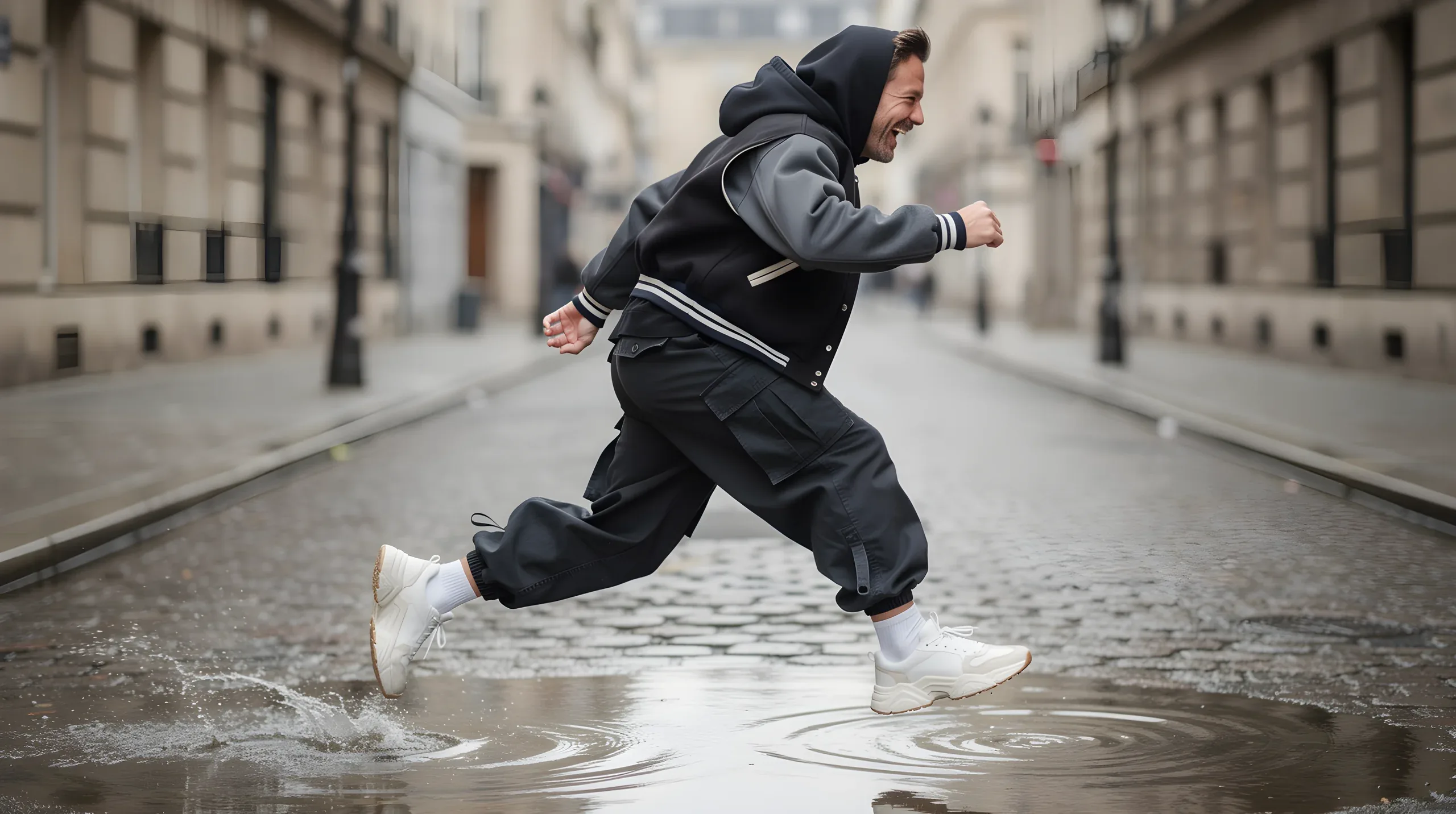 Et street style-fotografi af en person, skabt med PublicSelf