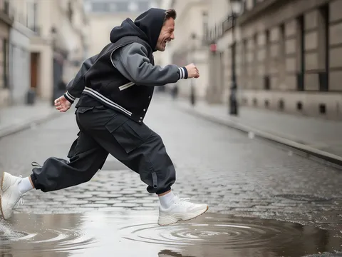 Et street style-fotografi af en person, skabt med PublicSelf